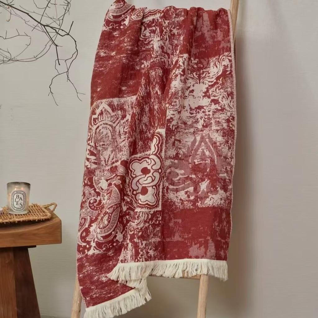 Multi-Layer Gauze Cotton Bath Towel Soft And Comfortable Beach Towel Ethnic Style Sun God Skin-Friendly Water Absorption