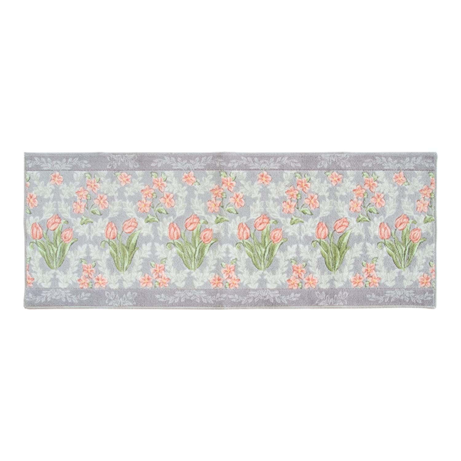 

OKA Royal Collection Arts Kitchen Mat 45cm x 120cm Gray Approx. (Non-Slip, Washable, Scandinavian)