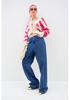 2025 Spring Women's Color Block Knit Cardigan - Loose Fit, Europe & America Style Sweater