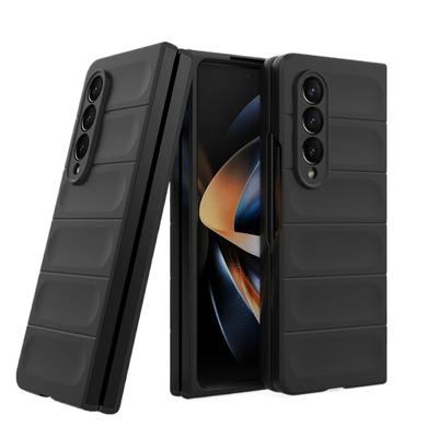 Pro Samsung Galaxy Z Fold4 3 5 5g zadní kryt telefon měkký tekutý silikonový kryt proti pádu odolný proti nárazům pancéřový ochranný kryt coque
