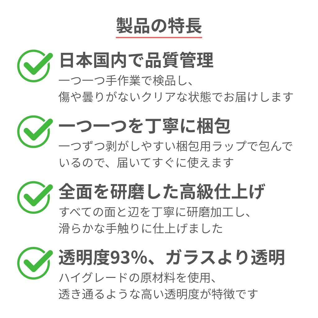 Tsukushi Science Acrylic Block, 150 X 100 X 25mm, Beveled Base, Cube, Display Stand, Square, Clear, Display Base, E150-100-25*1