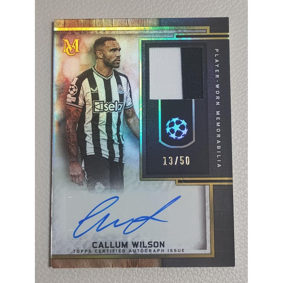 Used [Limited to 50 pieces] 2023-24 TOPPS MUSEUM COLLECTION Callum Wilson CALLUM WILSON Signed Card Relic Newcastle