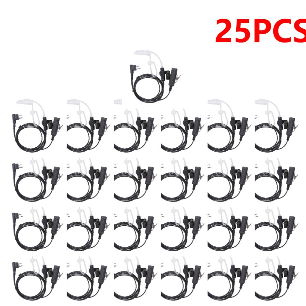 1-40 Stück 2-Pin Röhren-Ohrhörer-Headset für Motorola Funkgeräte Geräuschunterdrückendes Mikrofon für Wander-Teamwork-Überwachung