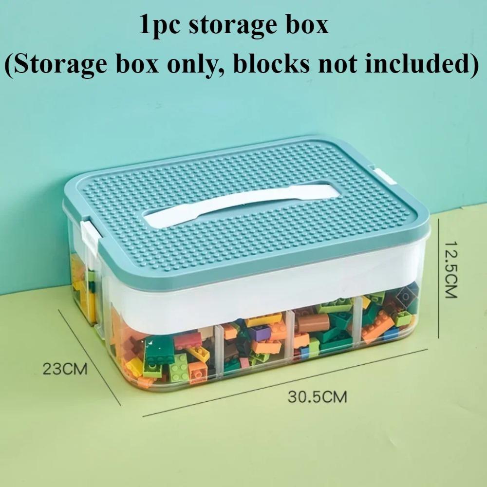 1pc Children's Block Organiser, Large Capacity Parts Organiser with Mountable Block Carrying Lid
