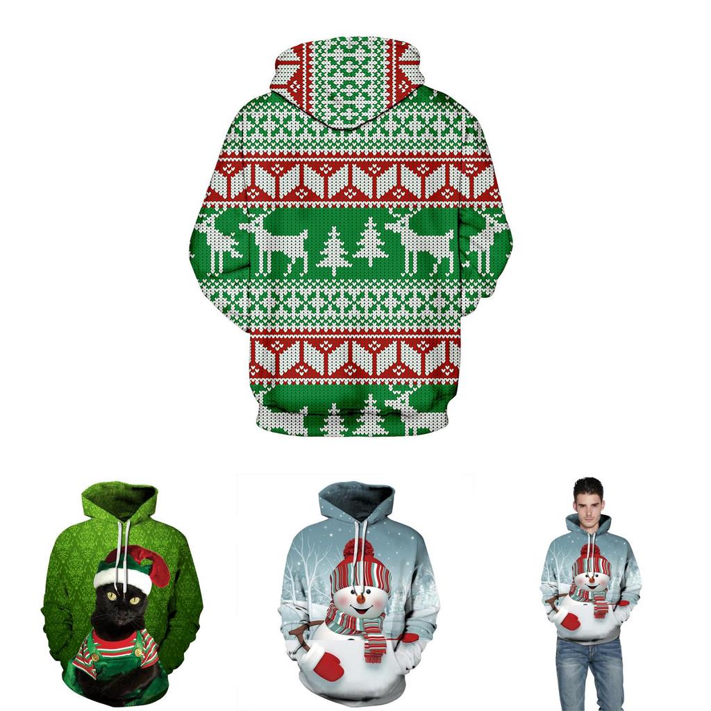Luxuriously Comfortable Men Women Christmas Hoodie With Snowman 3d Print Design