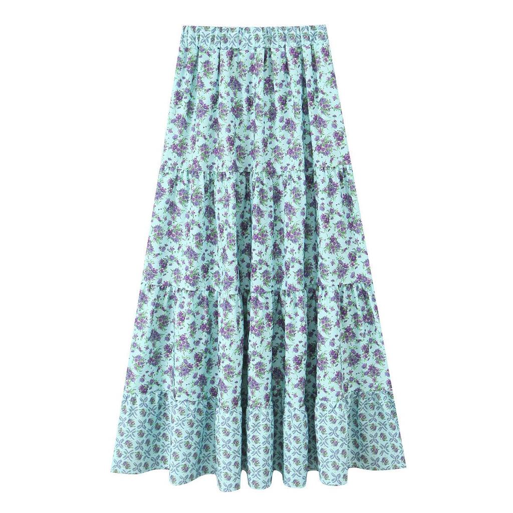 TAOP&ZA Women's Six-Color Printed Long Skirt - Spring 2026 Fashion Arrival