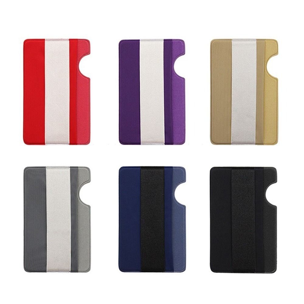Support de carte de téléphone en tissu élastique anti-chute Bande élastique Poche pour cartes de crédit d'affaires Portefeuille pour téléphone portable