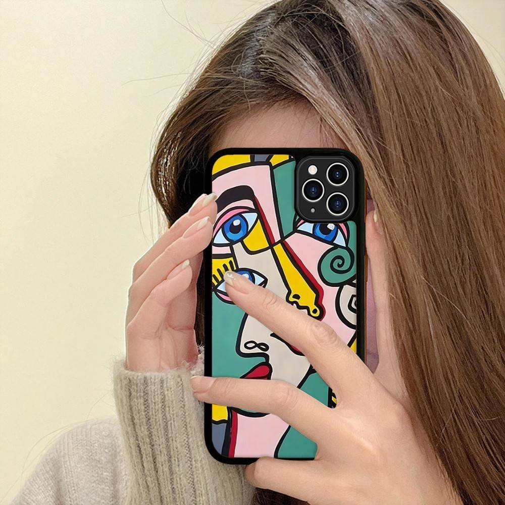Picasso Abstrakte Kunst PC+TPU Schutzhülle Für IPhone 17 16 Pro Max 15 Plus 14 13 12 11 Hülle