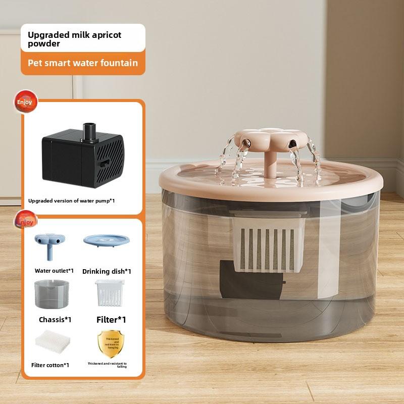 

1.5L Automatic Pet Water Fountain USB Powered Silent Cat Dog Drinking Dispenser with Carbon Filter Circulating Water Bowl M&1500g розовый