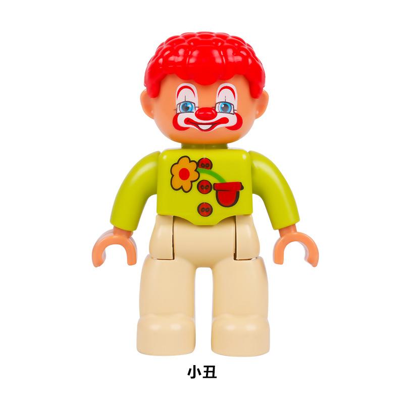 Big Building Blocks Boy Girls Family Policemen Figures Doll Compatible Duplos Children Kids Self Locking Bricks Assemble Toys