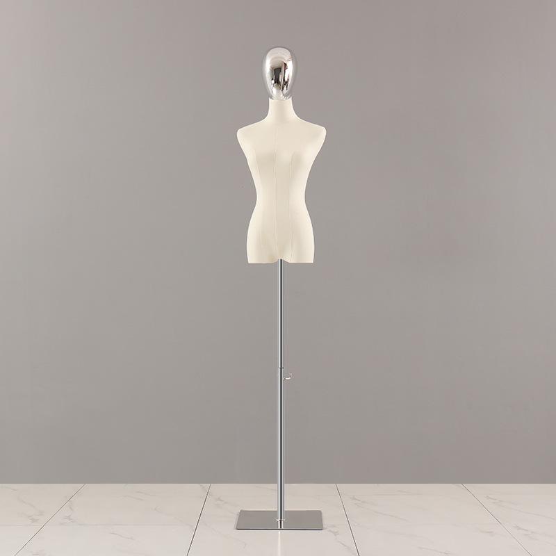Korean Style Electroplated Female Torso Mannequin for Clothing Display S