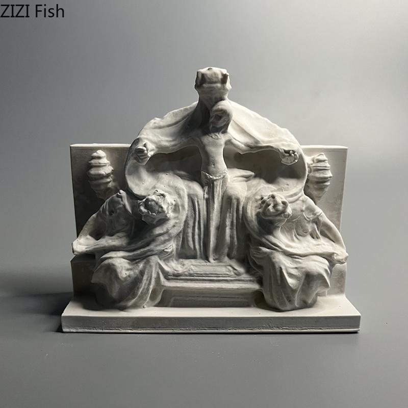 Love and Faith Figures Plaster Statue Desk Decoration Ornaments Creative Artwork Characters Sculpture Room Aesthetic Decor