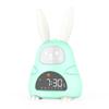 New Cartoon Rabbit Colorful Night Light Children LCD Digital Electronic Silicone Charging Creative Table Alarm Clock
