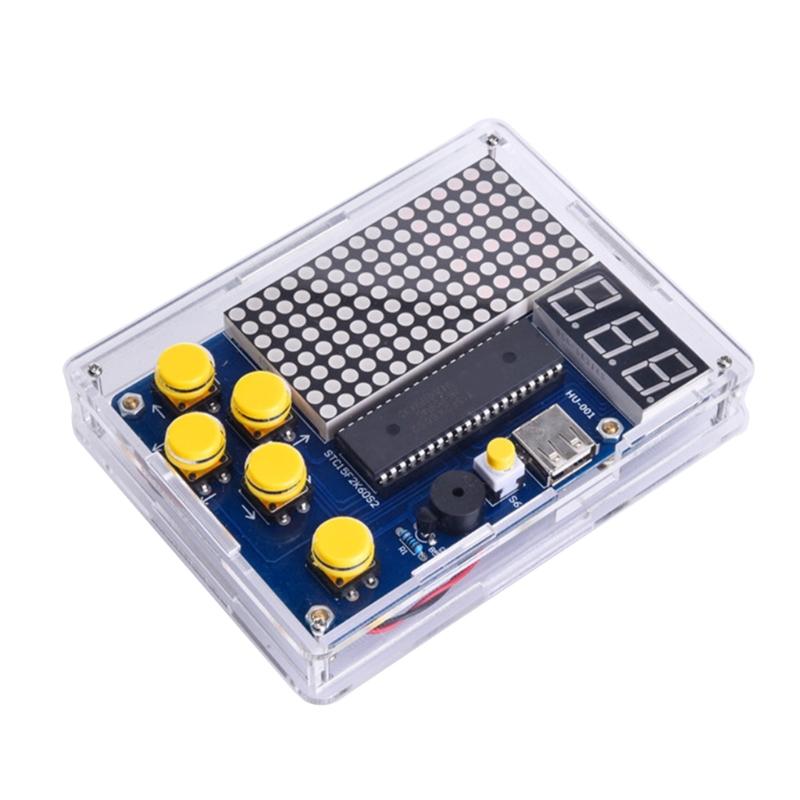 Herní sada DIY pájecí projekt Elektronická pájecí sada se 4 hrami a akrylovým pouzdrem, pro nácvik pájení