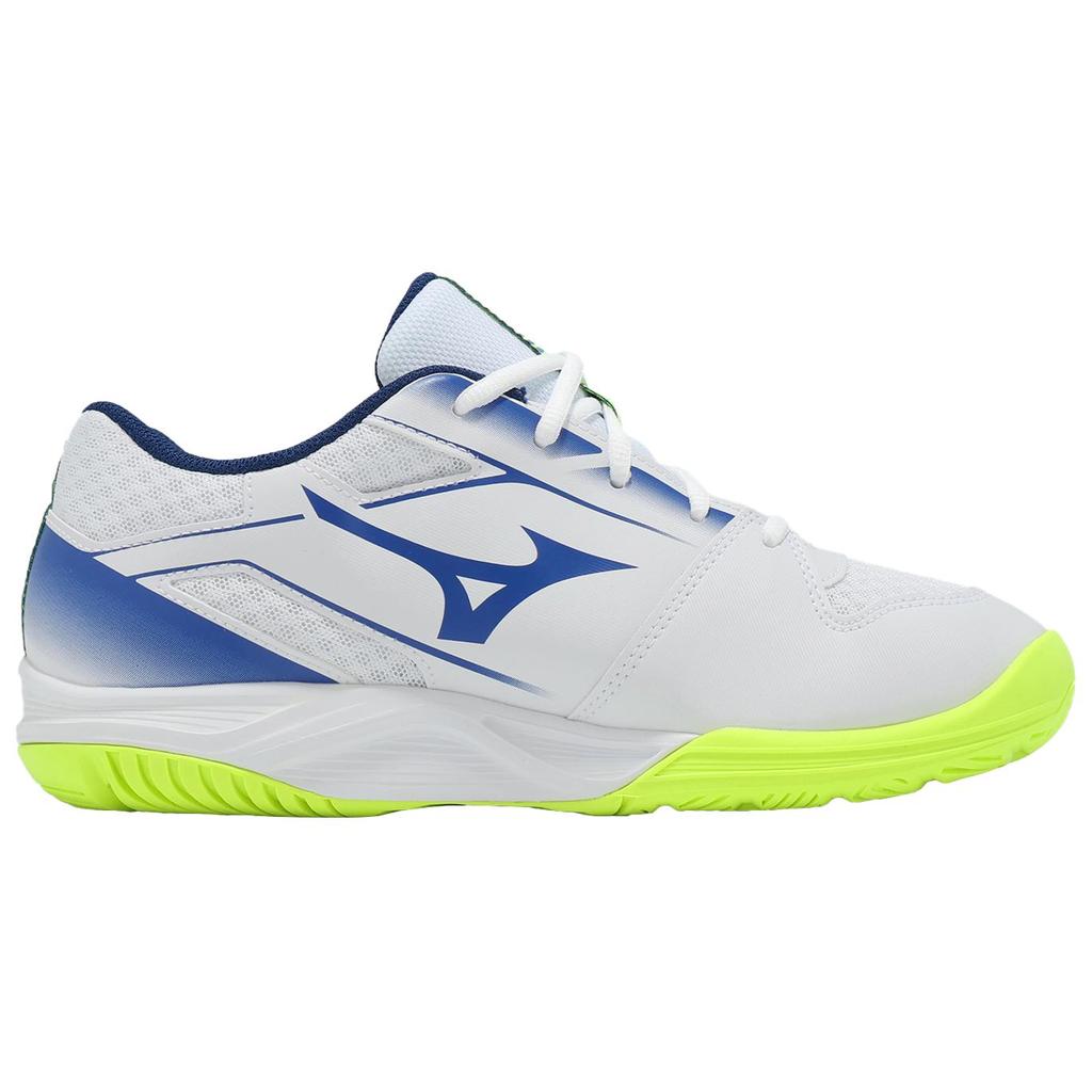 Mizuno Unisex Break Shot 5 AC Tennis Shoes White/Blue/Yellow 61GA254020