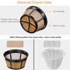 Reusable Coffee Filter, Stainless Steel Mesh Bottom Basket Coffee Filter for 8-12 Cups, Replacement Coffee Filter
