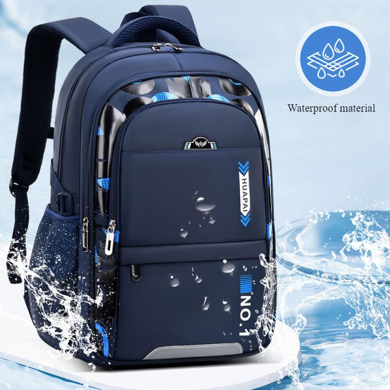 Trendiger mehrschichtiger Grundschulranzen mit hoher Kapazität für Mittelschüler der 3.-6.-9. Klasse, Büchertasche, leichter wissenschaftlicher Kinderrucksack mit Wirbelsäulenschutz