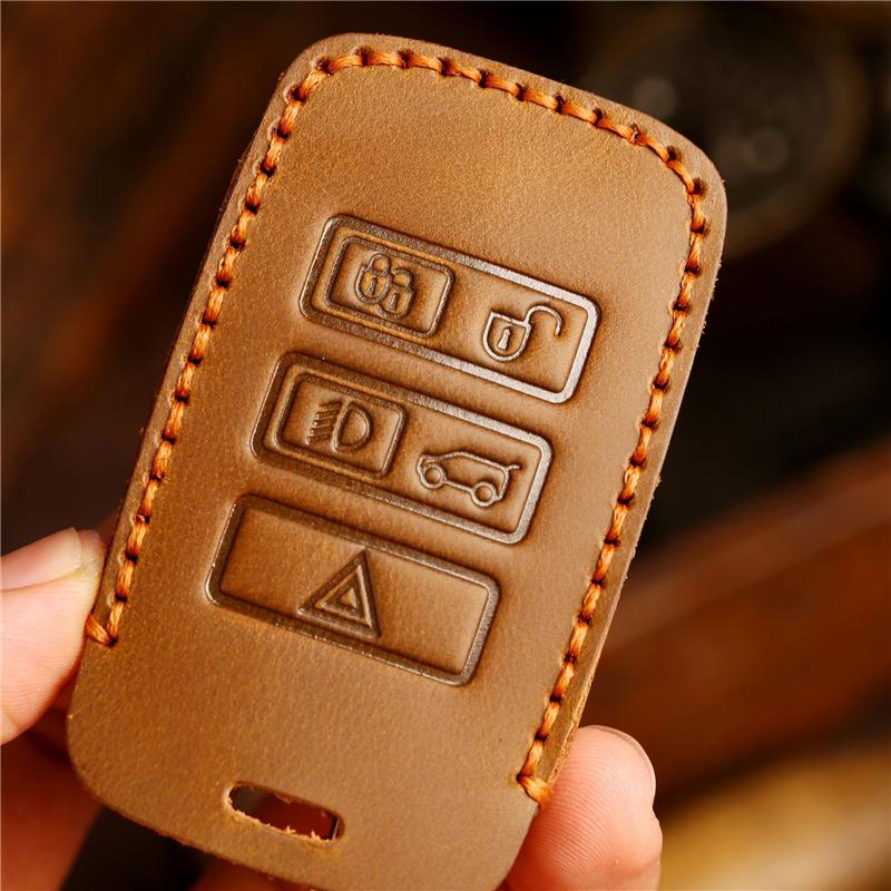 High Quality Leather Car Remote Key Cover Case Holder shell For Jaguar New F-PACE S-TYPE C-X16 V12 XE XJ XJL XF E-PACE Guitar