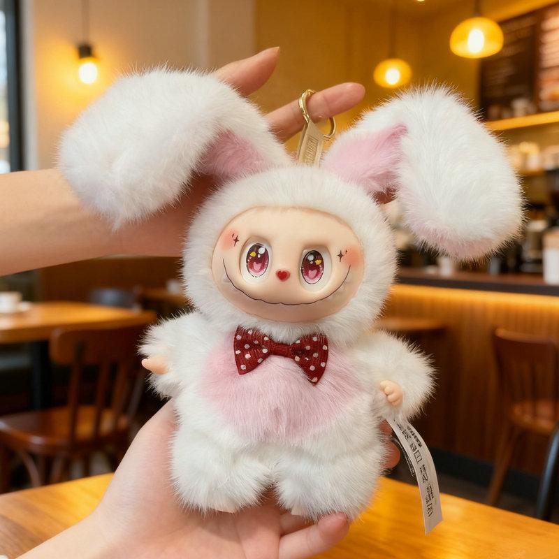 

Рождественская виниловая кукла-сюрприз с большими ушами, сидящая плюшевая кукла