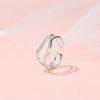 New Personality 925 Sterling Silver Wavy Double-layer Adjustable Irregular Metal Lines Ring for Woman Man Jewelry Accessory Gift