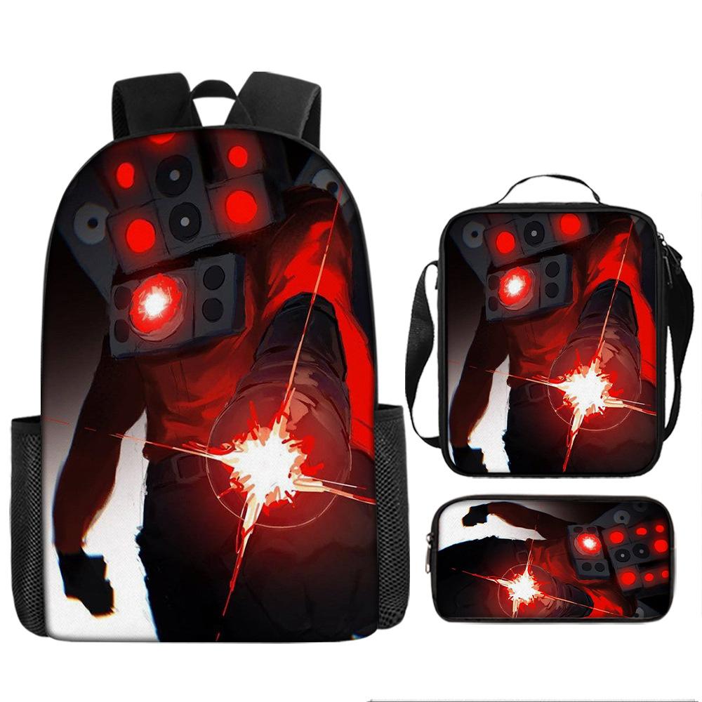 Toilet Man Series Backpack Audio Man Tv Man Monitoring Man Student School Bag Cartoon Meal Bag Backpack