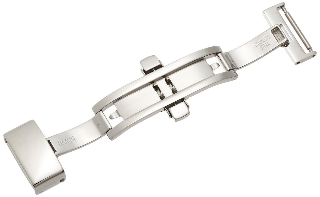 [Bambi] Watch Strap Buckle, Butterfly Clasp, Leather Buckle, Silver, 16mm, ZS010N