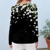 Women's Fashion Casual Round Neck Long Sleeve Printed T-shirt Top