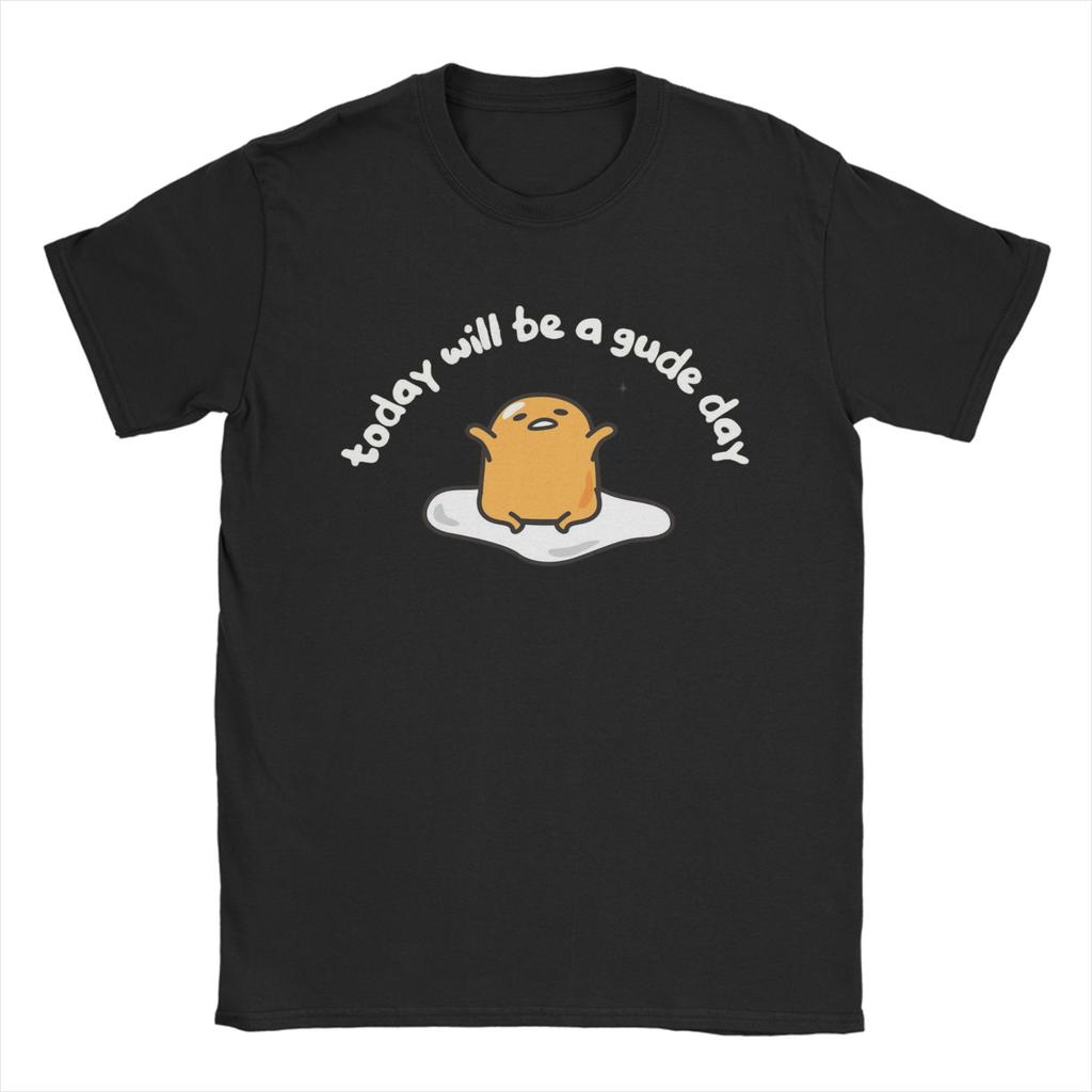 Gudetama Work Hard Sleep Harder  T Shirts  100% Cotton Clothing Crazy Short Sleeve Round Collar Tee Shirt Printed T-Shirt