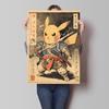 Japanese Classic Anime Pokemon Pikachu Retro Canvas Poster Prints Cartoon Picture Home Children's Room Decoration Holiday Gift