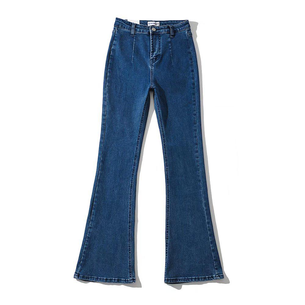 

Spring Fashion Women s Washed Bell Bottom Jeans - Slim Fit, Loose Long Pants Small темно-синий