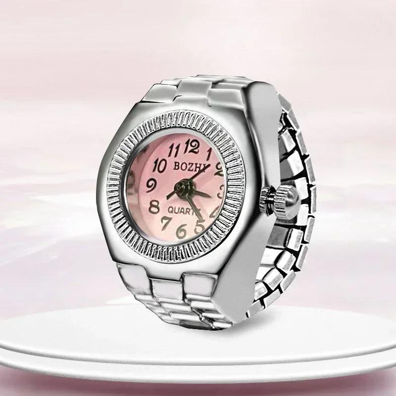 Mini Vintage Anello Orologio Rotondo Creativo Quarzo Orologi Moda Coppia Orologi Accessori