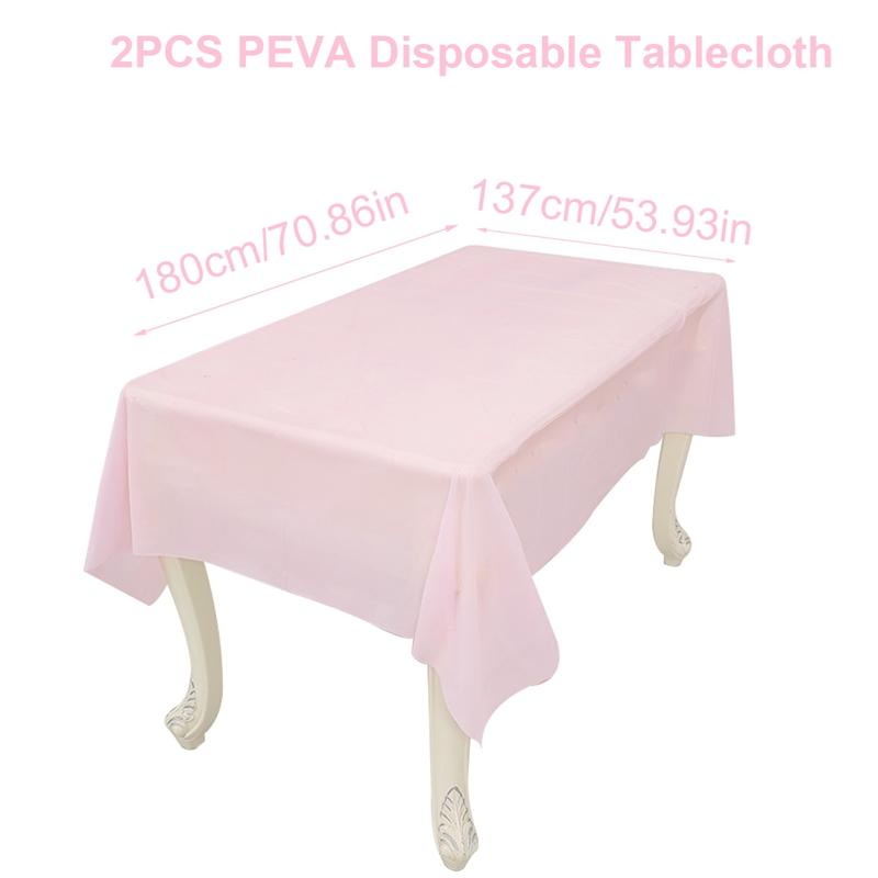 Rectangle PEVA Tablecloth Table Cloth Overlays Wedding Christmas Baby Shower Birthday Events Banquet Decor Home Dining Table