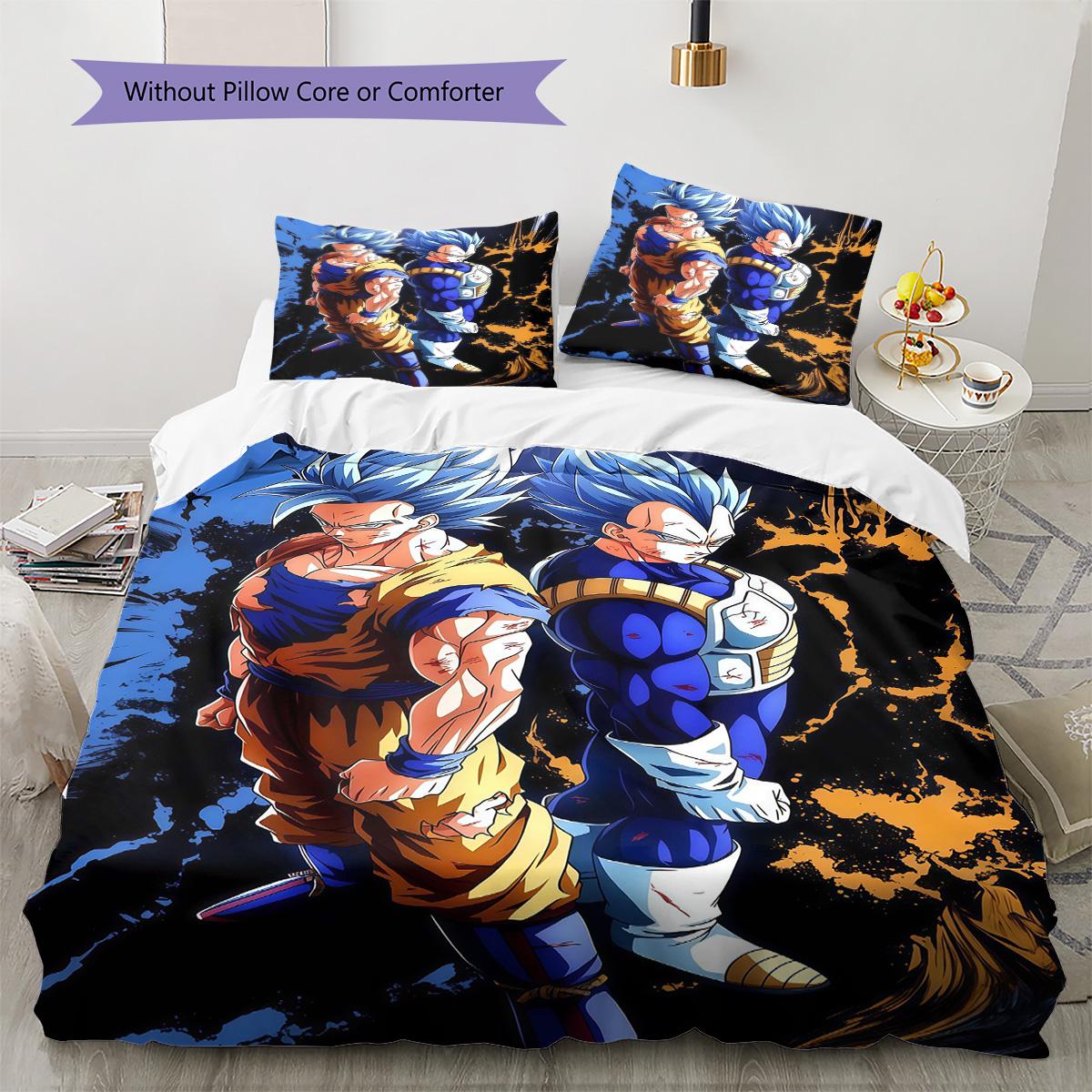 

Dragon Ball Vibrant Bedding Set Duvet Cover Pillowcases HD Print Durable for Home Bedroom 135x200cm