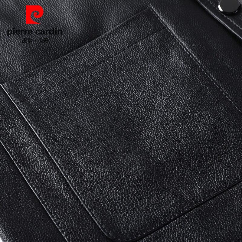 Pierre Cardin Men's V-Neck Genuine Leather Vest