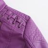 Stylish Women Faux Leather Moto Jacket Retro Lacing Detail PU Biker Coat Casual Zip Up Outerwear Slim Fit Short Classic Plus Size S-4XL