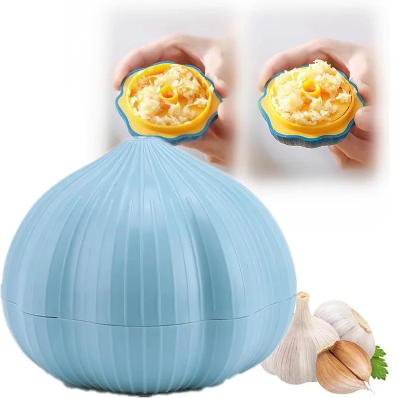 ABS Garlic Press Set 3 in 1 Ginger Crusher + Peeler Tools BPA Free Dishwasher Safe Lightweight Kitchen Gadgets Gift for Cooks