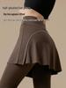 Women's Shark Pants: Fake Two-Piece Design, Yoga-Ready, Abdominal Shaping, Ideal for Spring, Autumn, Winter, Perfect Cycling Base Layer.
