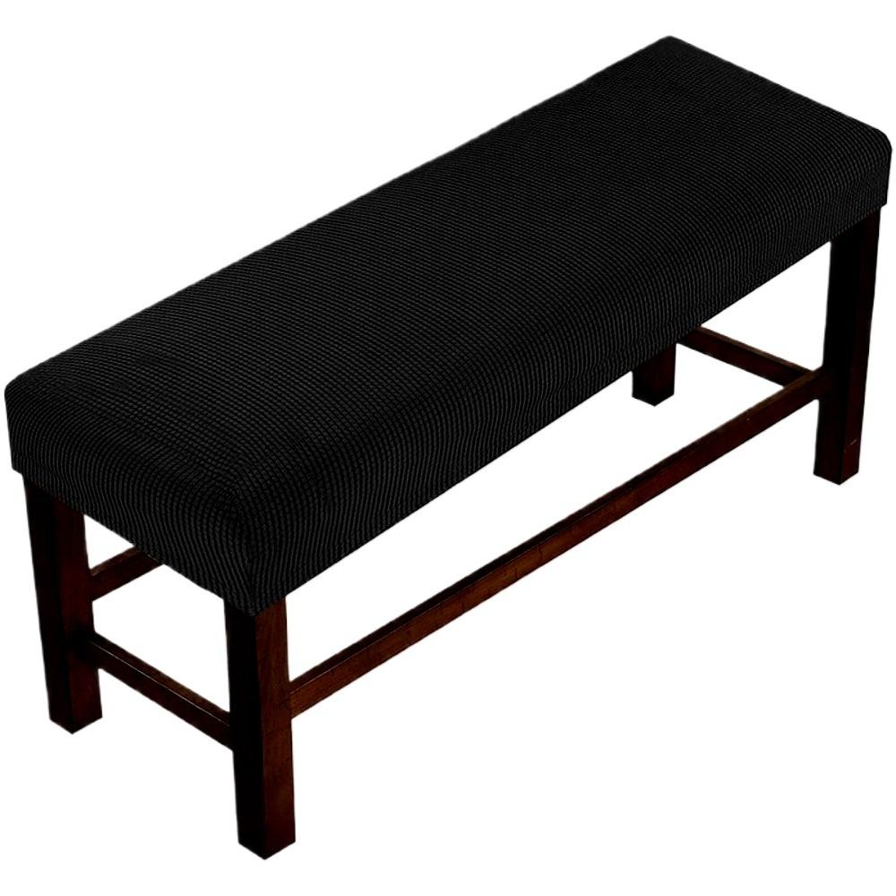 1 Set Solid Colour Pineapple Checkered Home Fabric Bench Cover Non-Slip Full Wrap Elastic Bench Cover Bench Cover