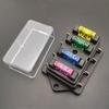 4/6/8/10 Way Car Fuse Box Car Fuse Holder Car Truck Auto Blade Fuse Box with 4/6/8/12 Fuses for 12V 24V ATO Standard Circuit Fuses4