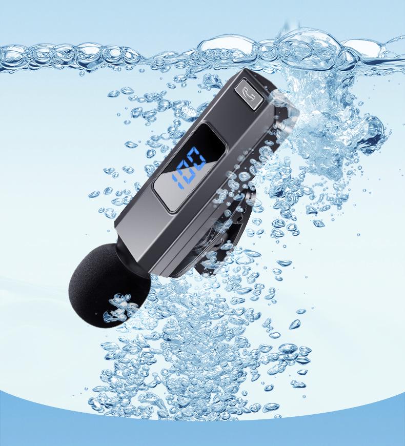 M1 Clip-on Wireless Bluetooth Earphones with Digital Display and Long Battery Life for Sports, Business, and More