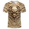 Fashion Men's Crew Neck Short Sleeve 3D Color Printed Crew Neck T-Shirt