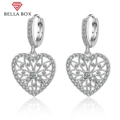 Fashion Heart Shaped Earrings Jewelry Wedding Party Gift