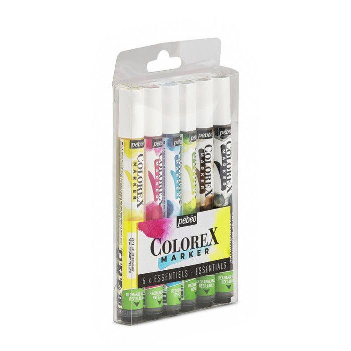 Marqueurs aquarelle - PEBEO - Colorex - 6 pcs - Mixte - Aquarelle