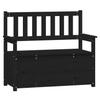 Vidaxl Bench, Black, 112.5X51.5X96.5 Cm, Solid Pine Wood