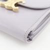 CELINE Triomphe Tri-fold wallet Small flap wallet Compact wallet purple leather Women Used