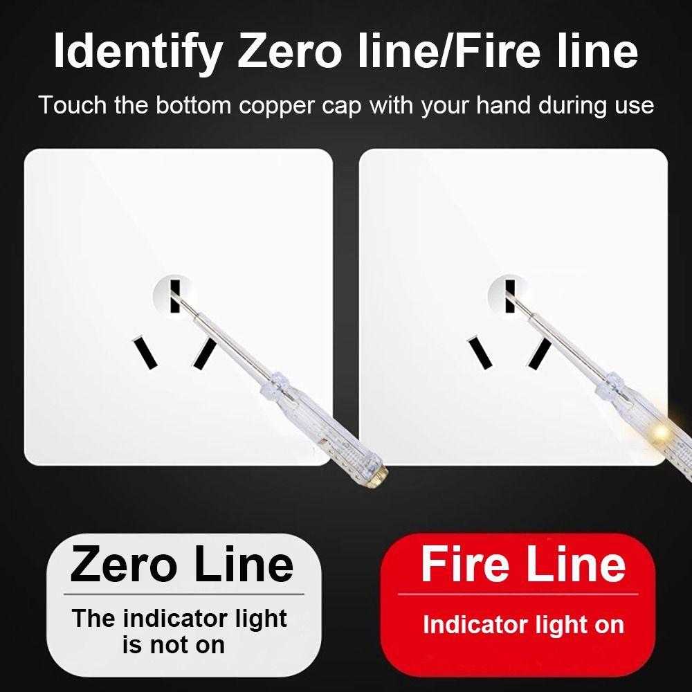 AC/DC 100-500V Voltage Detector Pen Clear Light Circuit Tester New Test Screwdriver