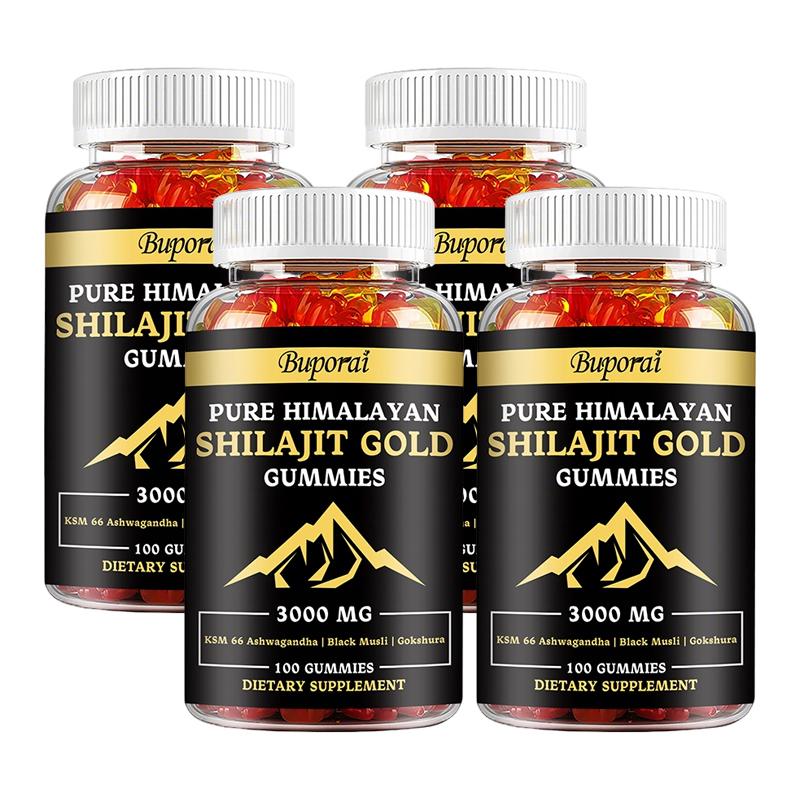 Pure Himalayan Shiraji Gummies, Rich In Fulvic Acid and Other Trace Elements, 3000 Mg Per Serving, Organic, Suitable for Both Men and Women.