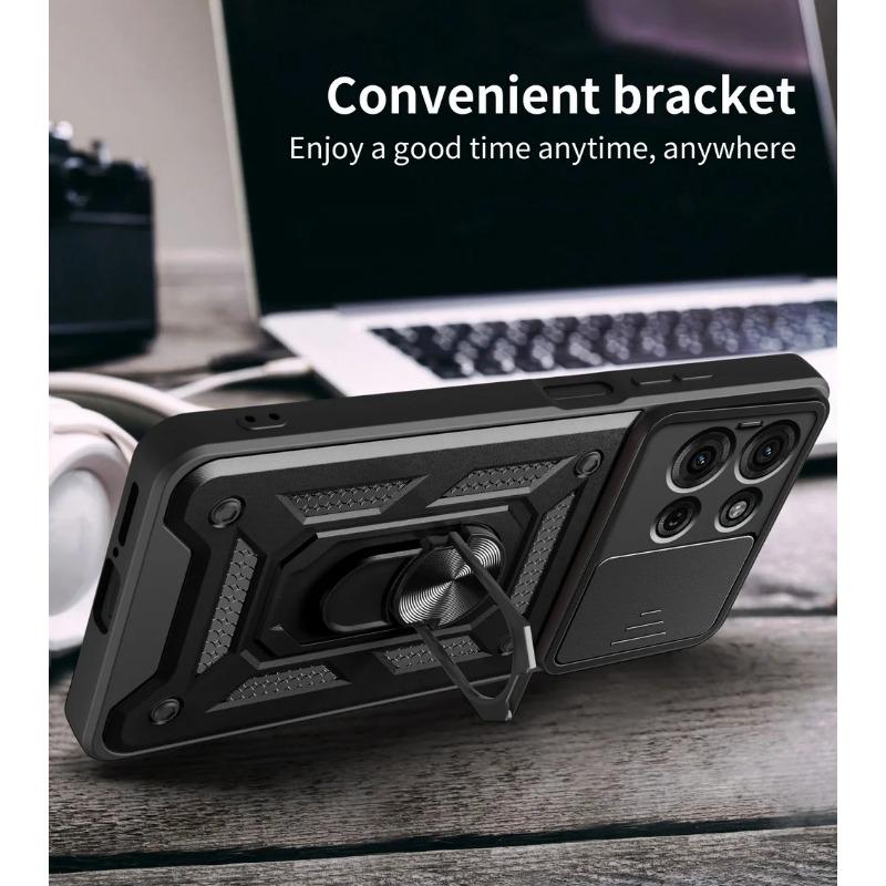 Camera Protect Case for Moto G75 G55 G35 G85 G04 G24 Power G34 G14 G54 G84 G13 G23 G53 G73 G32 G22 G30 Metal Ring Holder Cover