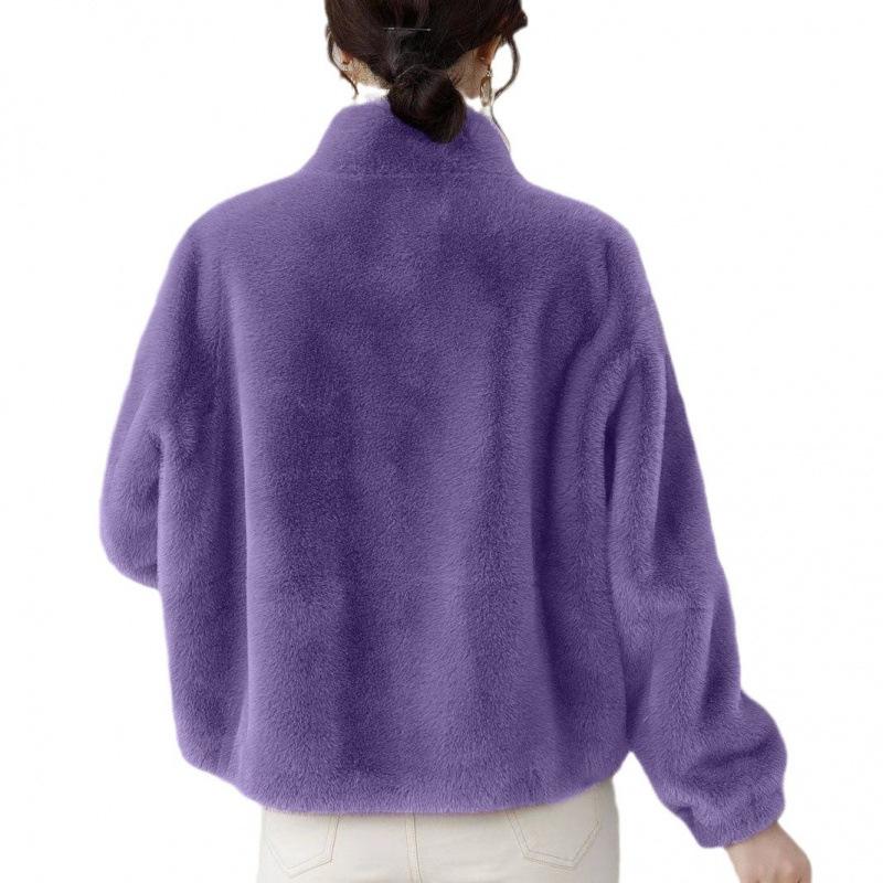 Neue Winter Hochwertige Nerz Samt Jacke Damen Wild West Stil Locker.