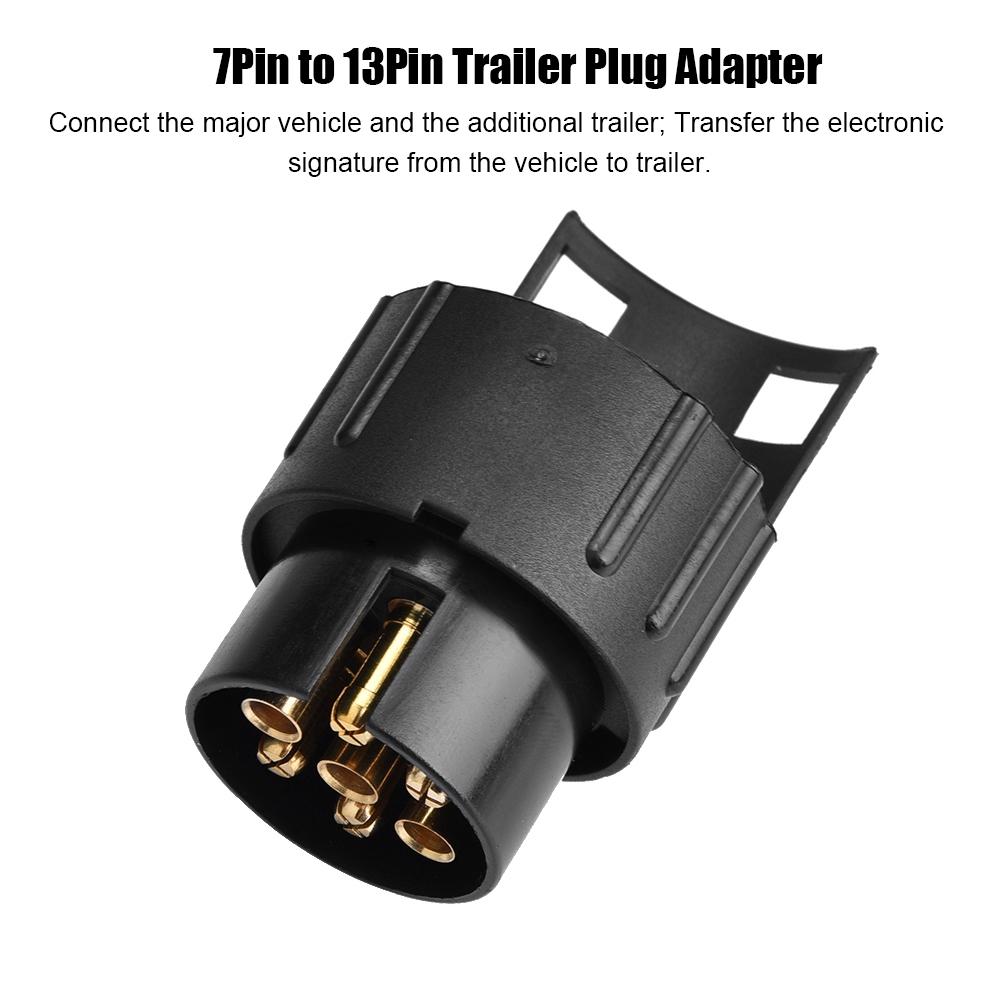 12V 7Pin To 13Pin N&S Trailer Socket Adapter Plug Converter Connector for Trailer Caravan